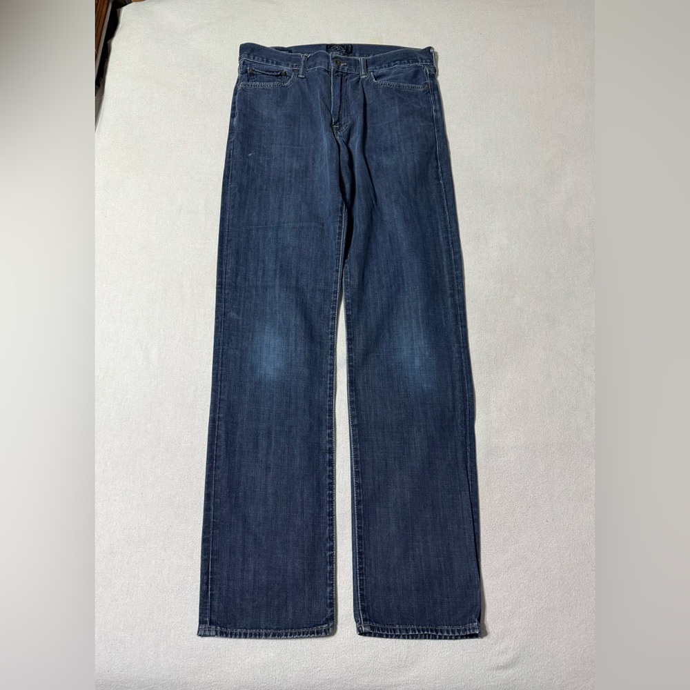 Lucky Brand 363 Straight‎ Jeans Mens 33x35 Blue Denim Medium Wash